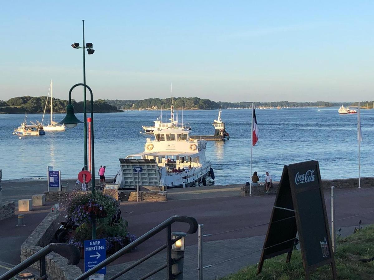 Maison Vue Mer Dans Le Golfe Du Morbihan Baden Esterno foto