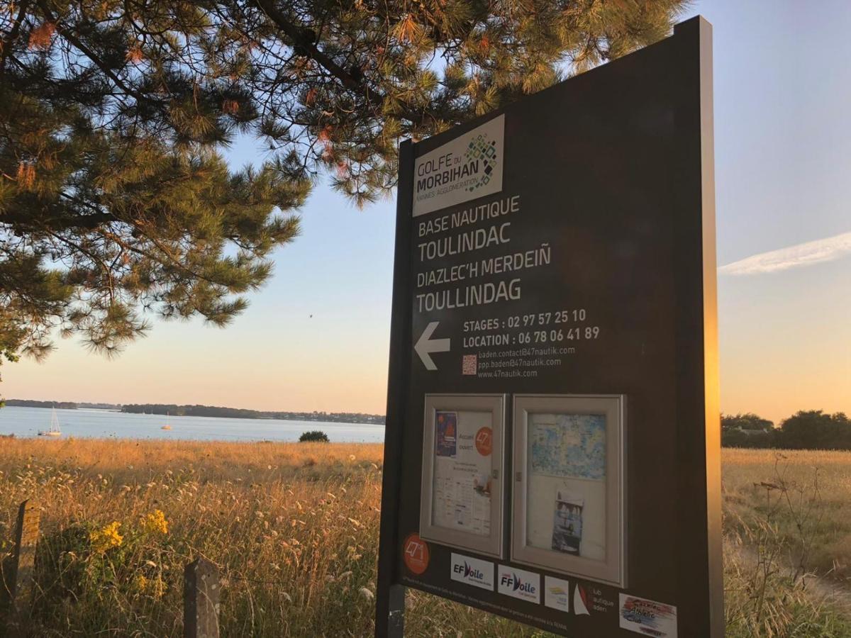 Maison Vue Mer Dans Le Golfe Du Morbihan Baden Esterno foto